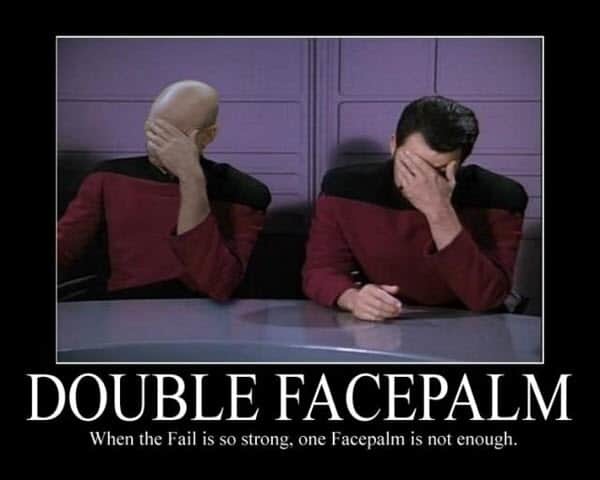 Klicke auf die Grafik für eine vergrößerte Ansicht

Name: double-facepalm-memes.jpg
Ansichten: 145
Größe: 29,1 KB
ID: 4600623